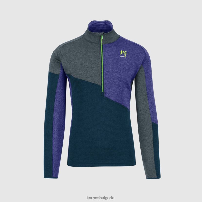 руно| полунощ/тъмен лист/свобода мъже Karpos federa полар с половин цип FZ08Z267