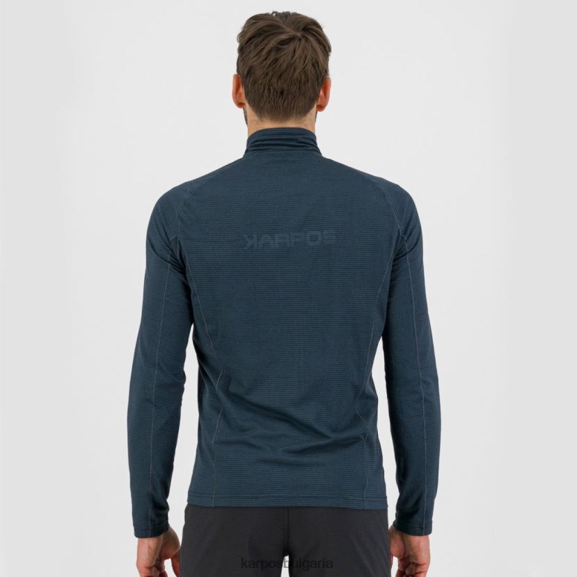 руно| черно/жасминово зелено мъже Karpos pomedes тениска ls FZ08Z247