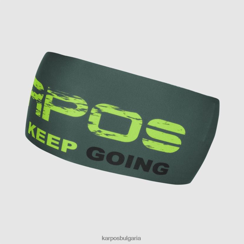 шапки| тъмен шисти/лайм зелено/черно мъже Karpos ламбрекен лента за глава FZ08Z858