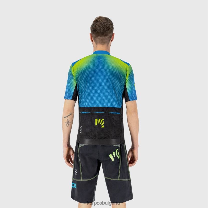 тениска| печат 1 индиго б./черно/зелено мъже Karpos фланелка за скачане FZ08Z304