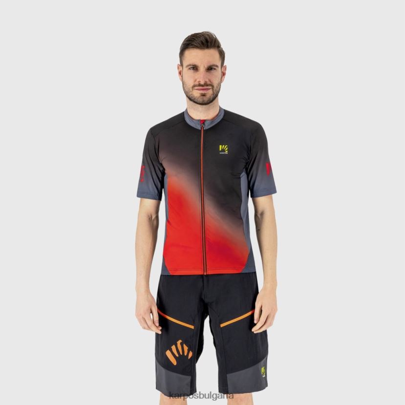 тениска| печат 2 индиго б./черно/зелено мъже Karpos фланелка за скачане FZ08Z305