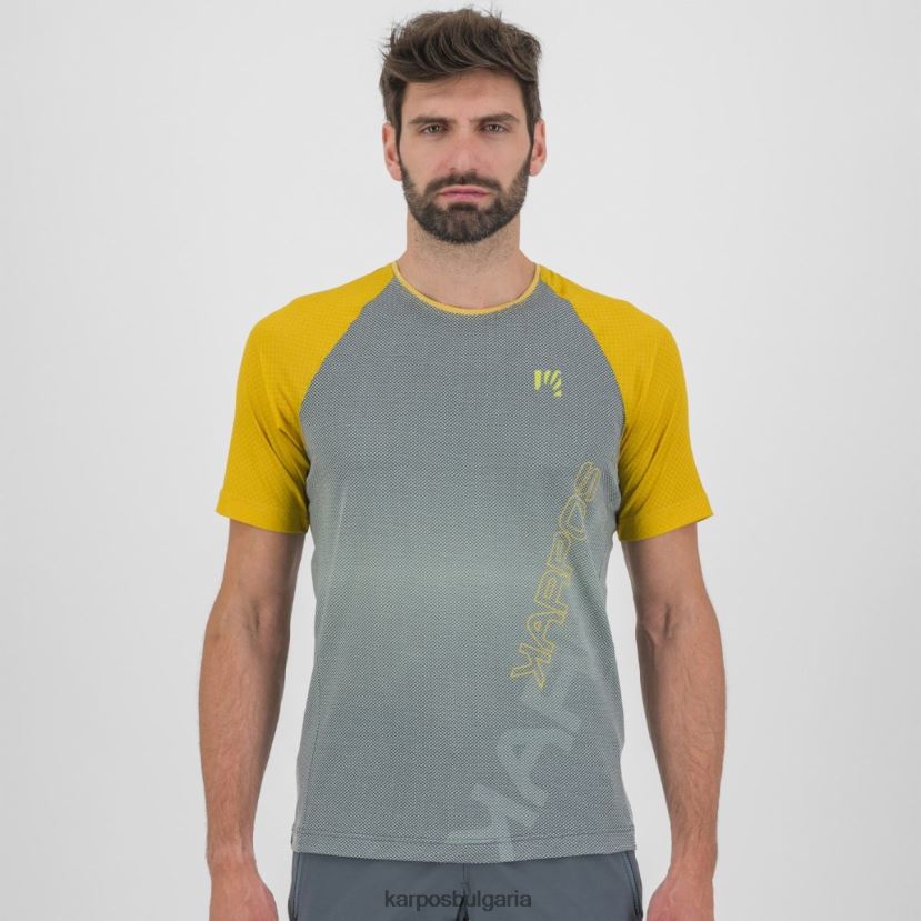 тениска| тъмен шисти/лимон къри мъже Karpos преместен ево трико FZ08Z336