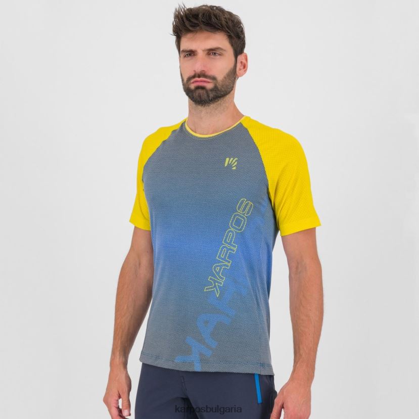 тениска| индиго овесарка/висока видимост мъже Karpos преместен ево трико FZ08Z339