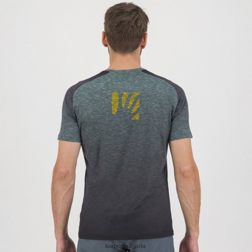 тениска| черно/северноатлантическо/лимонено извивка мъже Karpos прато пиаца трико FZ08Z358