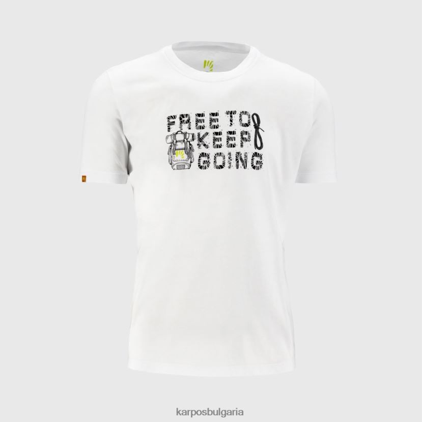 тениска| бяло мъже Karpos тениска с минзухар FZ08Z401