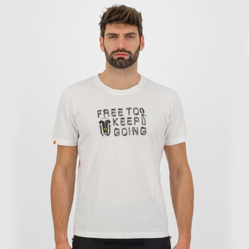 тениска| бяло мъже Karpos тениска с минзухар FZ08Z401
