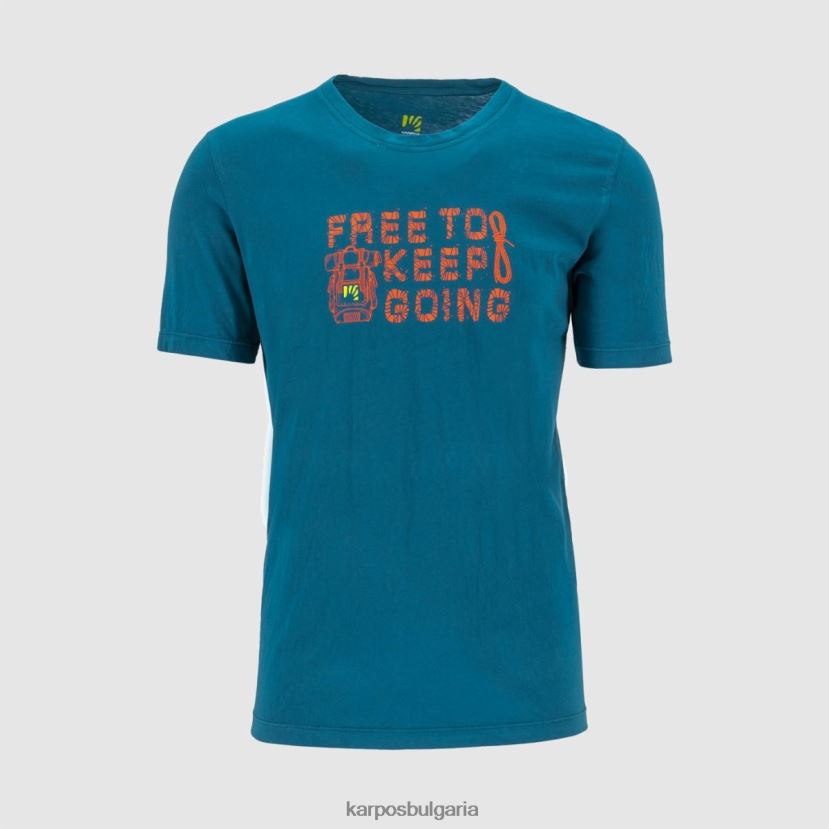 тениска| мароканско синьо мъже Karpos тениска с минзухар FZ08Z402
