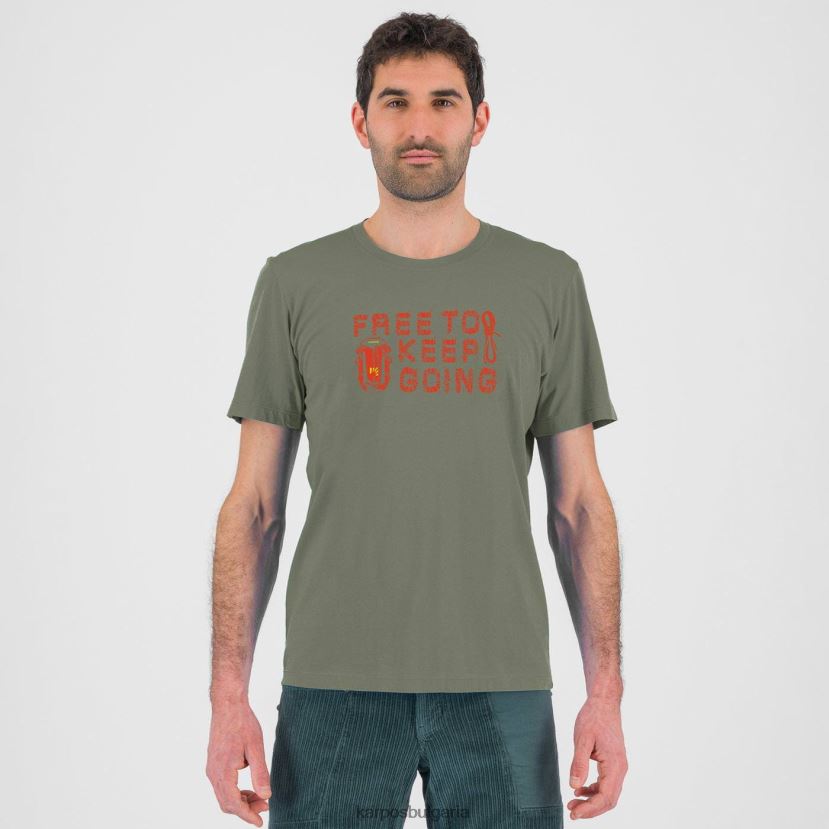 тениска| мащерка/пикантен портокал мъже Karpos тениска с минзухар FZ08Z406