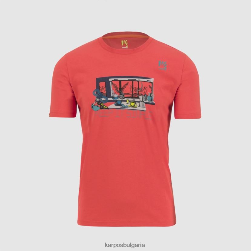 тениска| червен пипер мъже Karpos анемонова тениска FZ08Z412