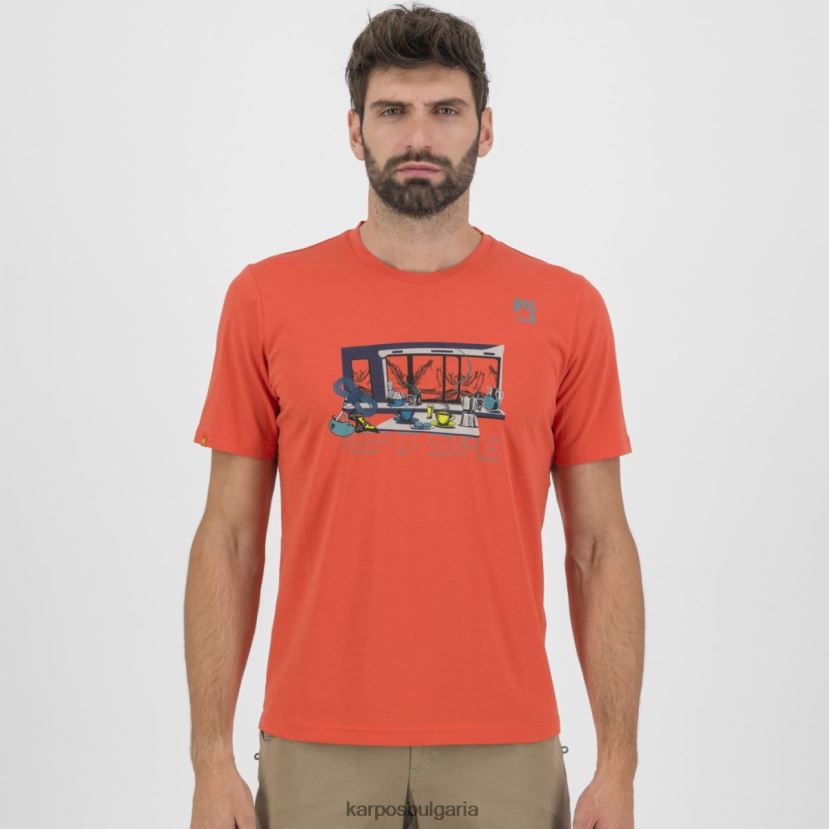 тениска| червен пипер мъже Karpos анемонова тениска FZ08Z412