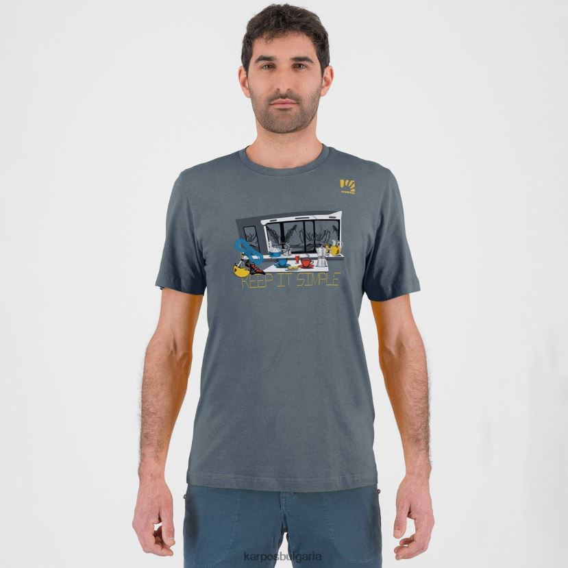 тениска| полунощ мъже Karpos анемонова тениска FZ08Z414