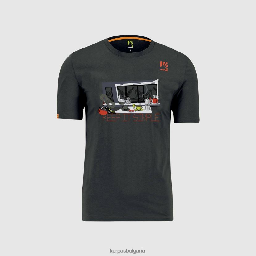 тениска| черен пясък мъже Karpos анемонова тениска FZ08Z415