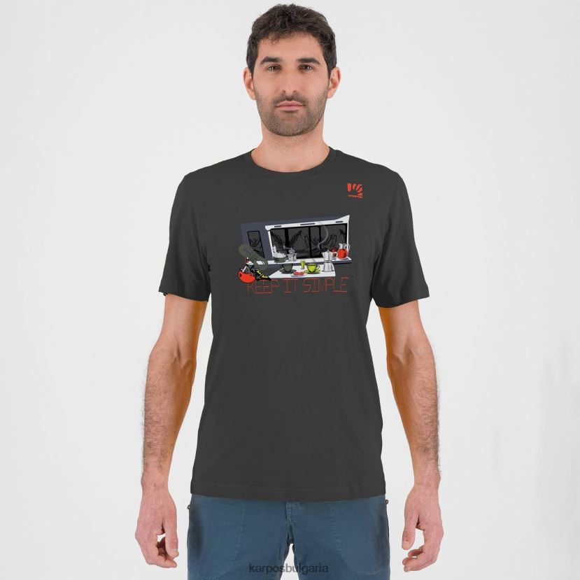 тениска| черен пясък мъже Karpos анемонова тениска FZ08Z415