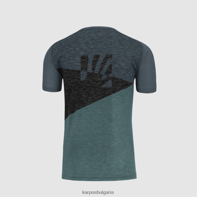 тениска| северен атлантик/тъмен шисти/черен мъже Karpos фланелка на croda rossa FZ08Z360