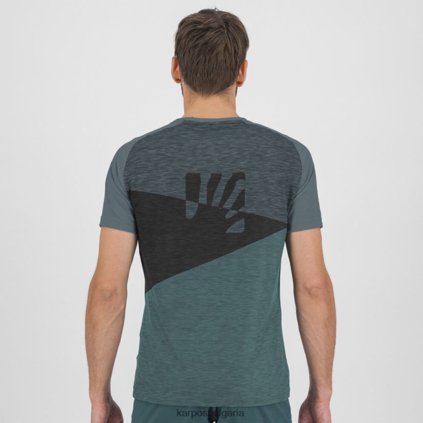 тениска| северен атлантик/тъмен шисти/черен мъже Karpos фланелка на croda rossa FZ08Z360