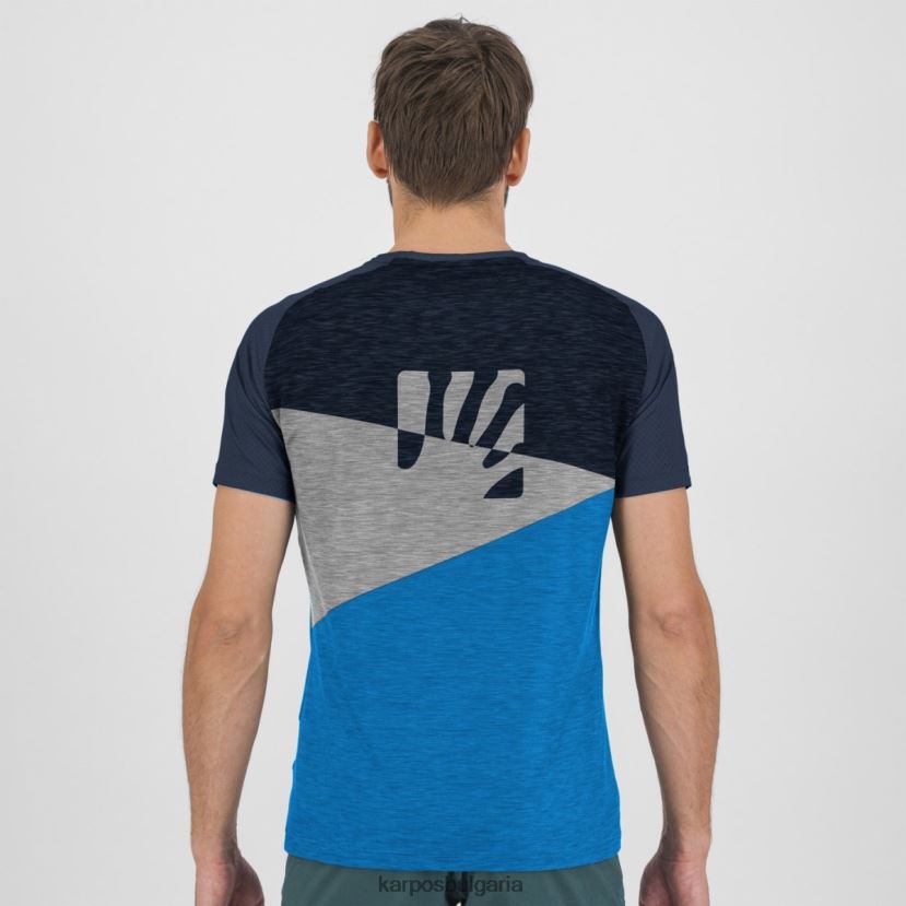 тениска| индигова овесарка/космос мъже Karpos фланелка на croda rossa FZ08Z361