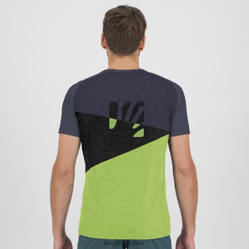 тениска| жасмин зелено/омбре синьо/черно мъже Karpos фланелка на croda rossa FZ08Z363