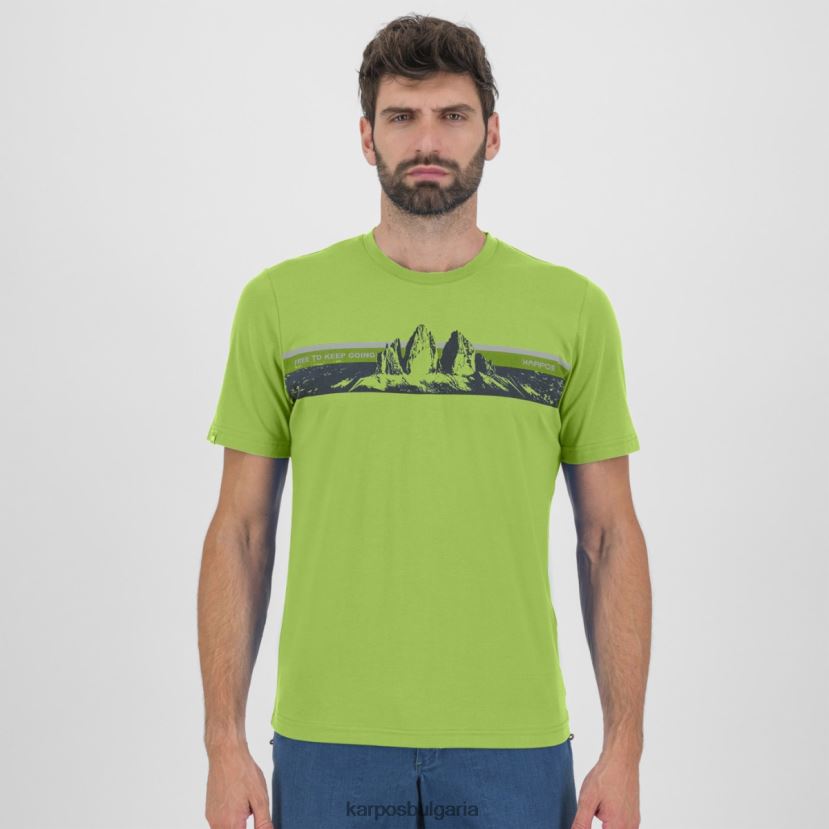 тениска| жасминово зелено мъже Karpos тениска giglio FZ08Z425