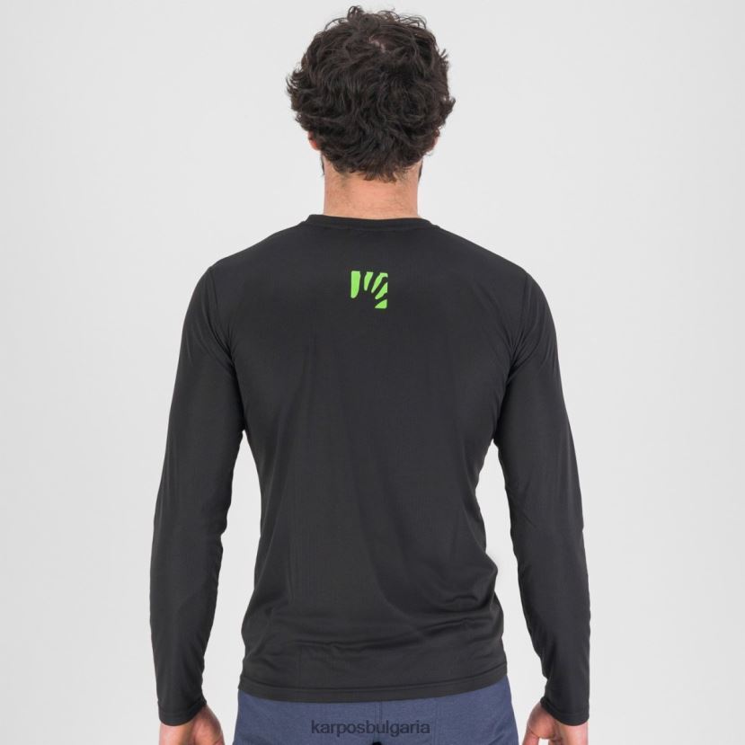 тениска| черно/жасминово зелено мъже Karpos loma трико ls FZ08Z384