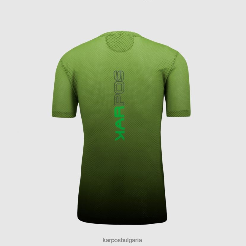 тениска| черно/жасминово зелено мъже Karpos мрежеста тениска verve FZ08Z377