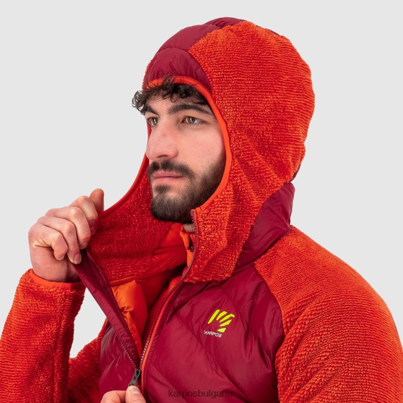яке| велосипедно червено/гренадин мъже Karpos мармарово яке FZ08Z115