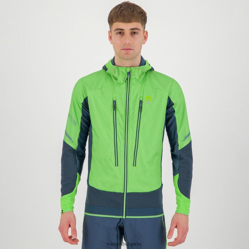 яке| зелена светкавица/полунощ мъже Karpos alagna plus evo яке FZ08Z89